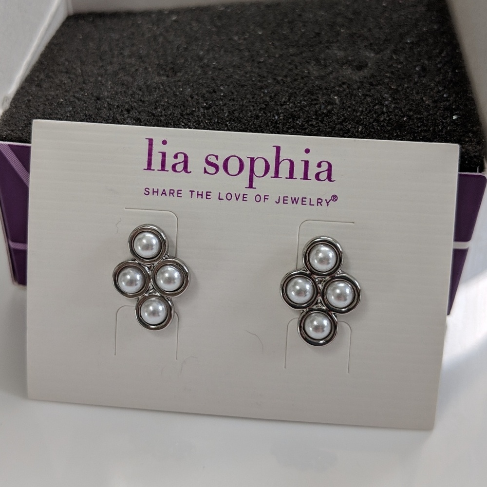 Lia Sophia Petite Four earrings NIB